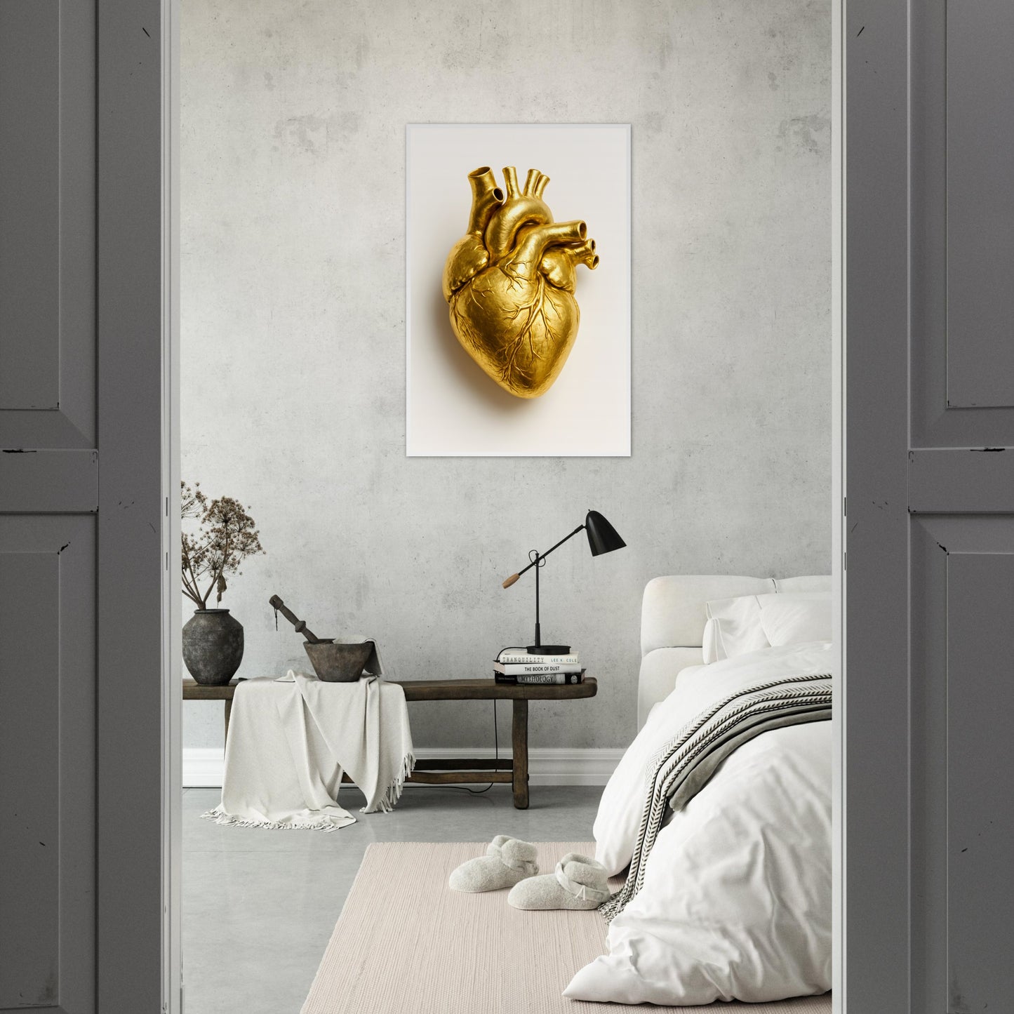 Heart Of Gold Poster - Wooden Frames