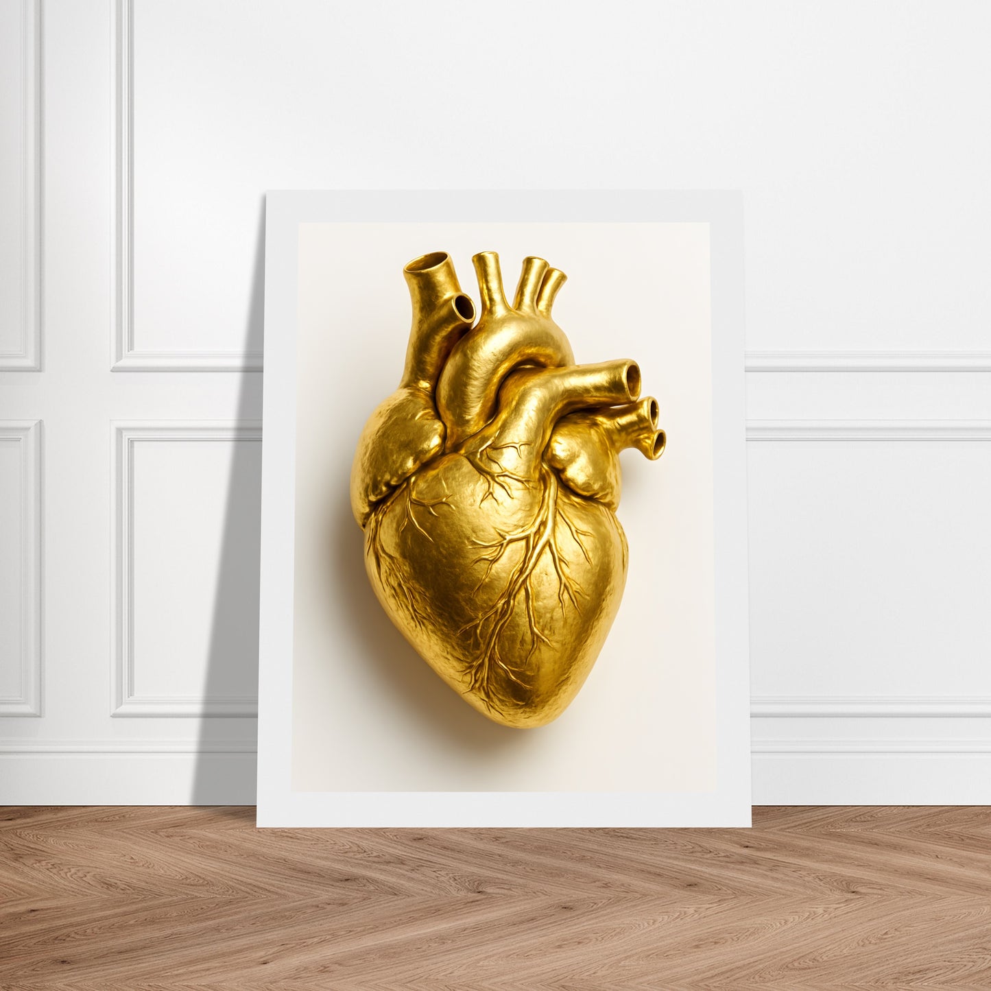 Heart Of Gold Poster - Wooden Frames