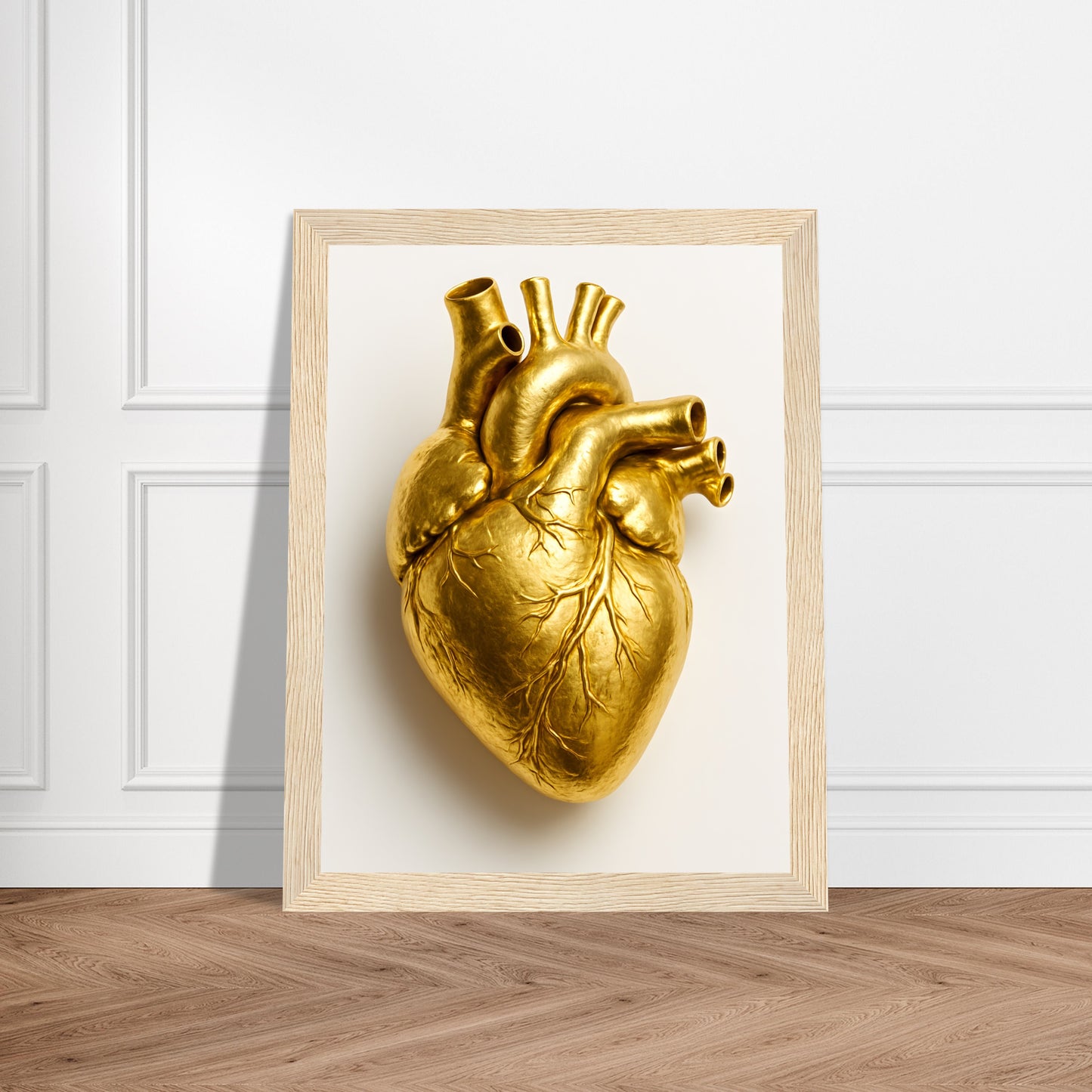 Heart Of Gold Poster - Wooden Frames