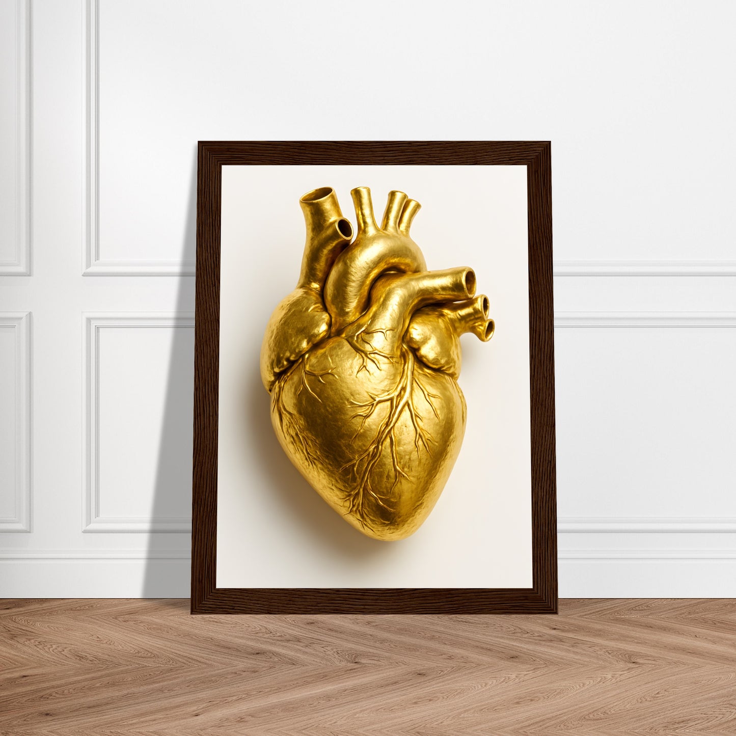 Heart Of Gold Poster - Wooden Frames