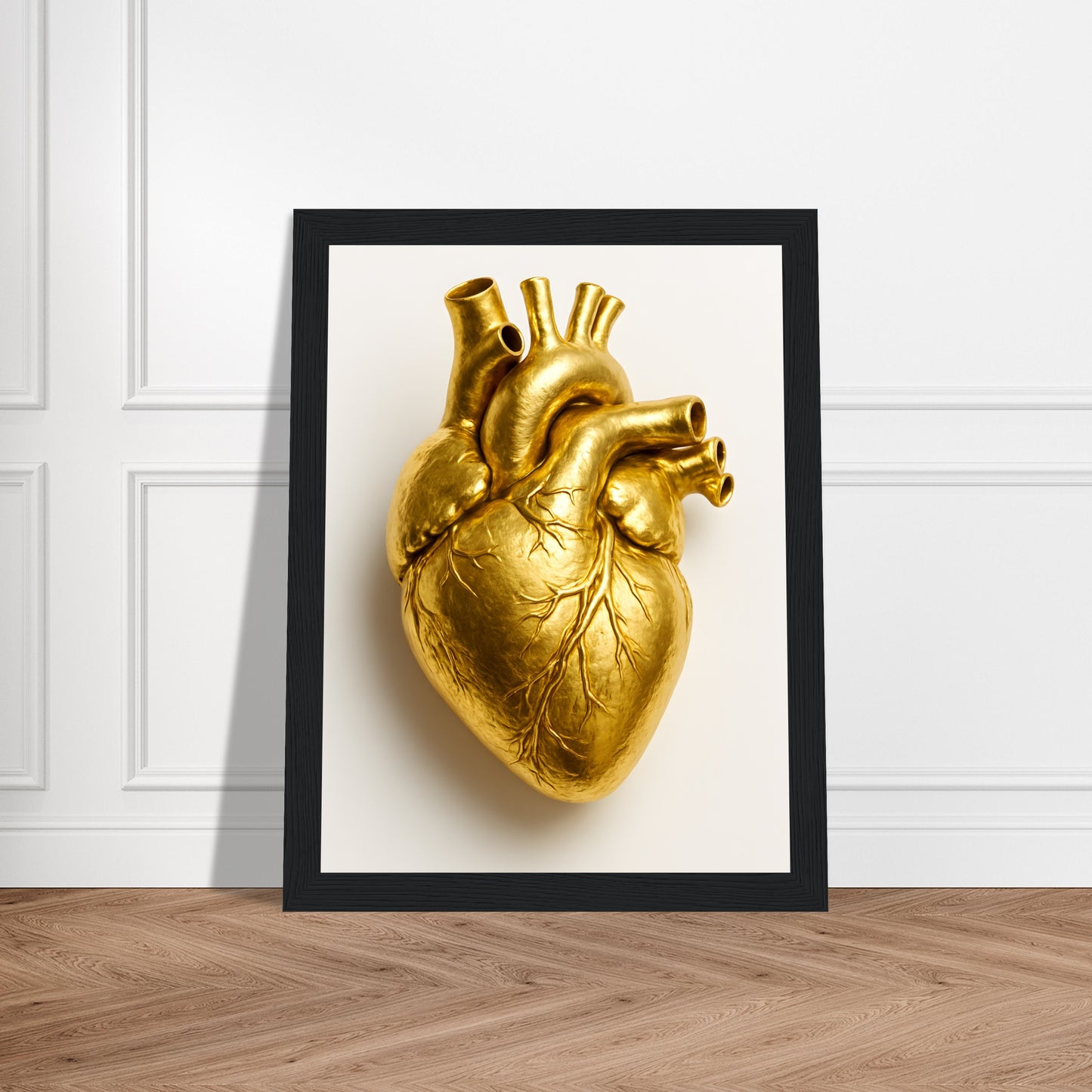 Heart Of Gold Poster - Wooden Frames