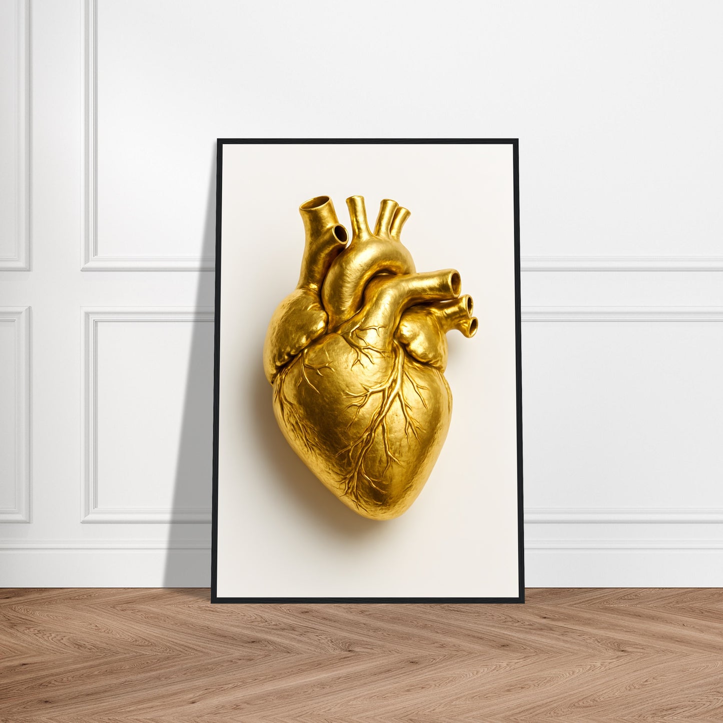 Heart Of Gold Poster - Wooden Frames
