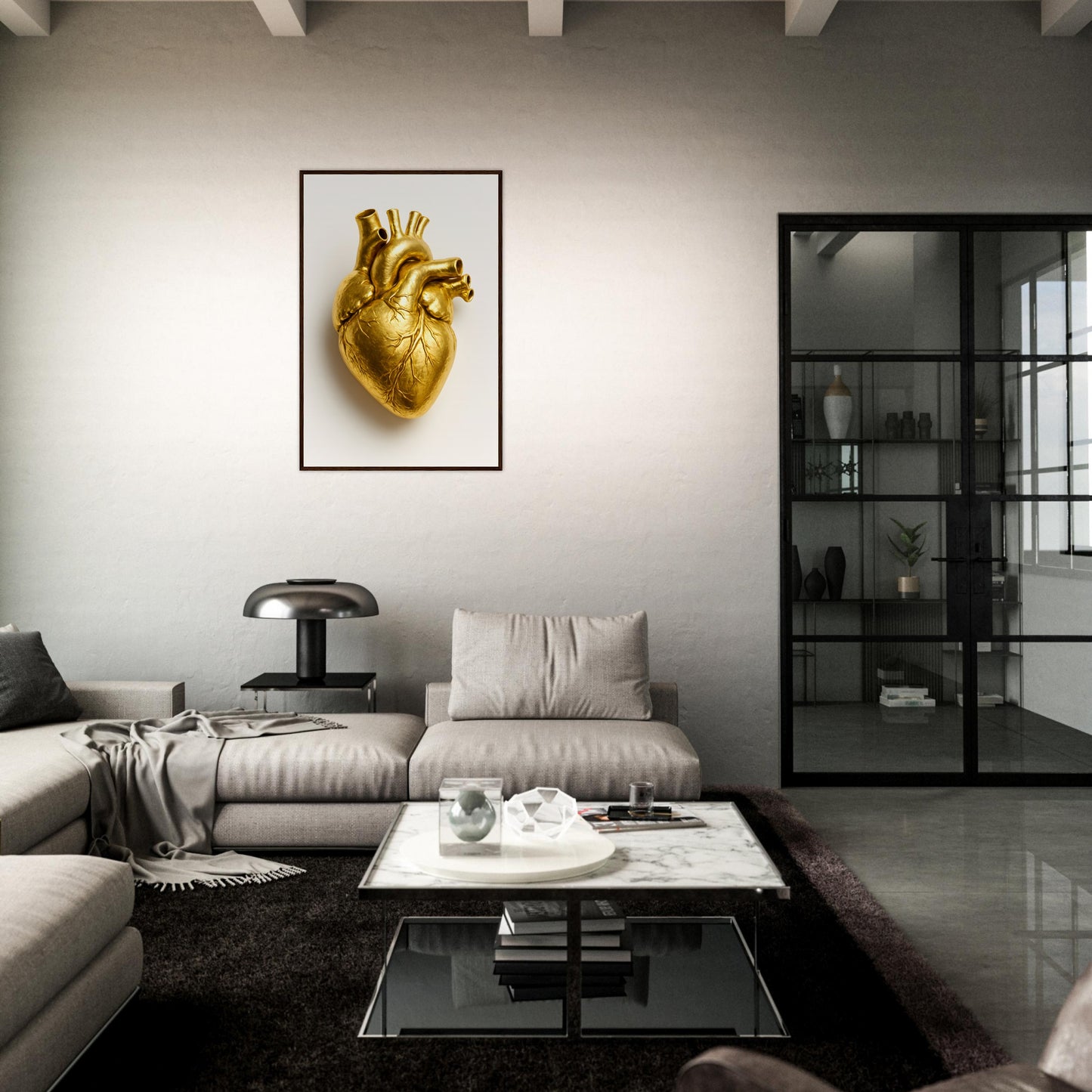 Heart Of Gold Poster - Wooden Frames