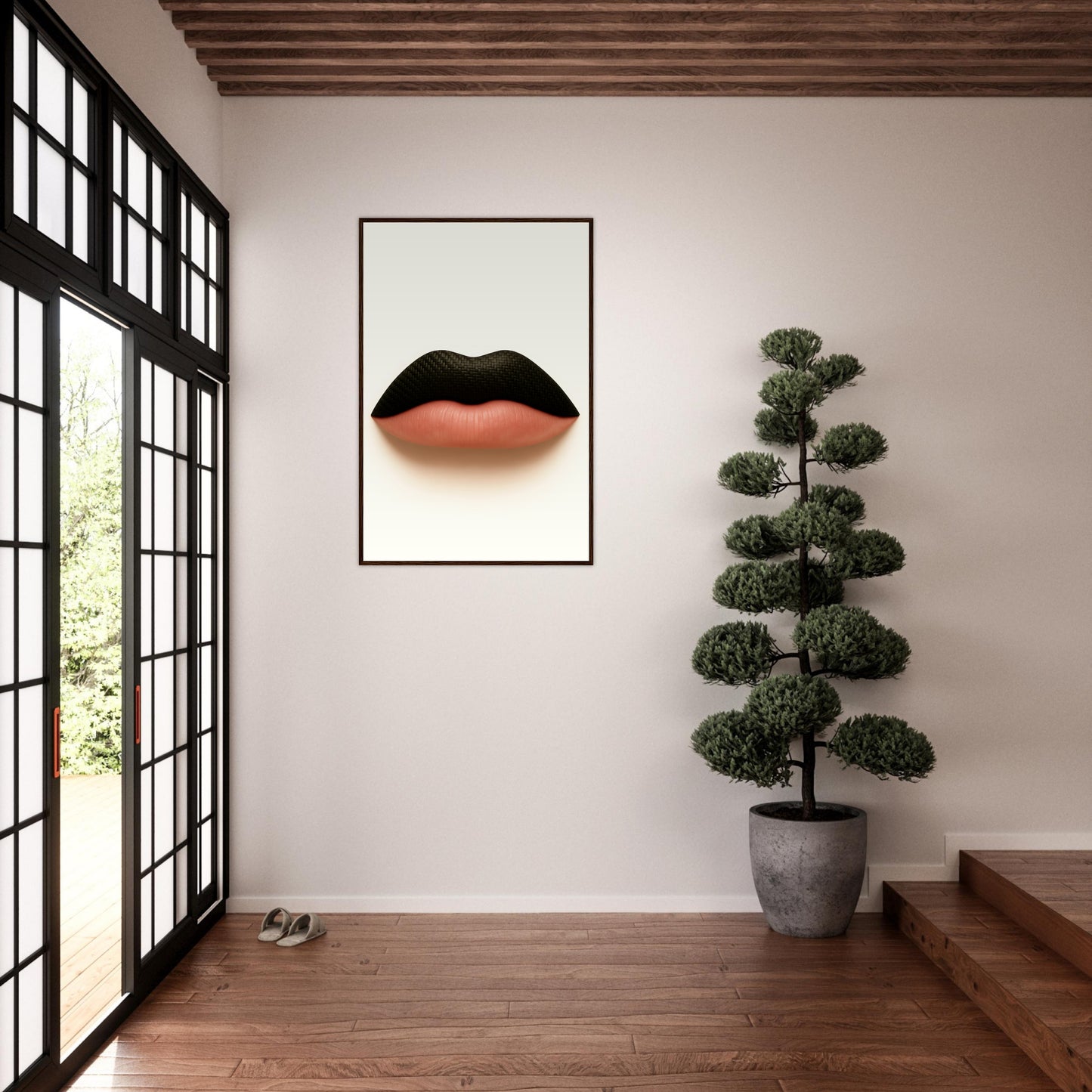 Stiff Upper Lip Poster - Wooden Frames