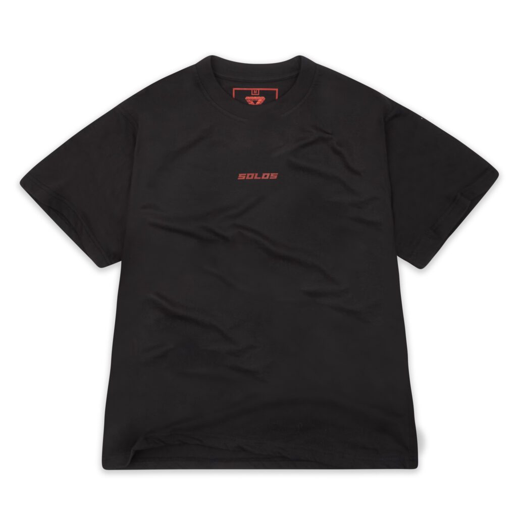 SOLOS oversized t-shirt red hourglass logo